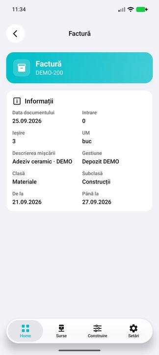 Detalii în aplicația Cifru. Date demonstrative (DEMO), fără clienți sau valori comerciale reale.