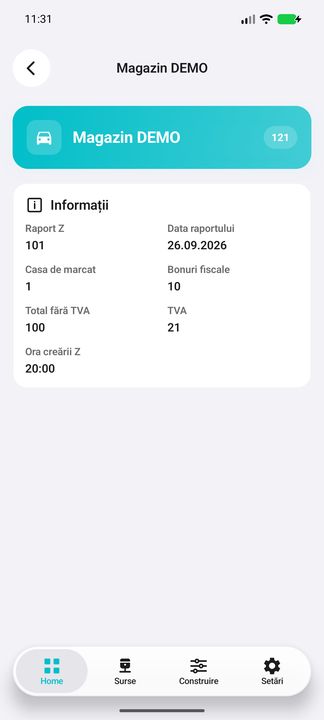 Detalii în aplicația Cifru. Date demonstrative (DEMO), fără clienți sau valori comerciale reale.